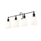 Z-Lite Bryant 4 Light Vanity, Matte Black & Matte Opal 733-4V-MB - alternate 1
